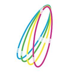 Självlysande halsband med Glowsticks, 4-pack