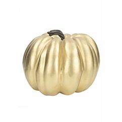 Bordsprydnad - pumpa, guld, 10 cm 