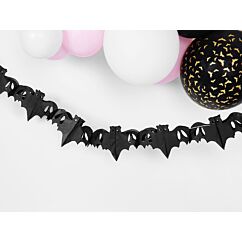 Musta halloween lepakko-viiri, 4 m.