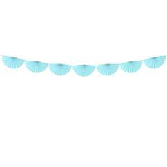 Vaaleansininen viuhkaviiri, paperikoriste, 3m.