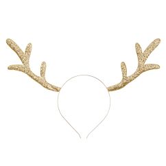 Suloinen kultainen hiuspanta poron sarvilla.