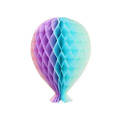 Ballongformad Honeycomb, Pastell, 20cm