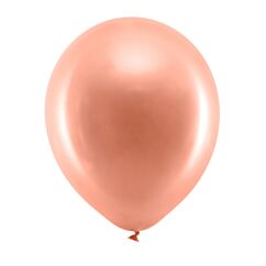 Ballonger - Metallisk rose rold, Soft Latex, 30 cm, 10 st