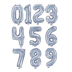 Iridescent numerofoliopallot, 0 - 9, 35 cm.