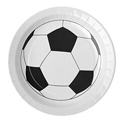 Papptallrikar - Fotboll, 22cm, 10-pack