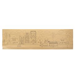 Bordslöpare med färgläggningsbild, Brandman, Papper, 40cmx140cm