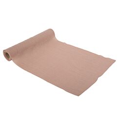 Vintage rosa bordslöpare av muslintyg, 28 x 500 cm