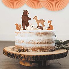 Tårtdekoration - Skogsdjur, 6-pack