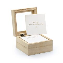 Vieraskirja, Puinen laatikko korteilla