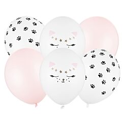 Kissa-aiheiset llmapallot - 6kpl