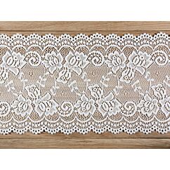 Valkoista pitsiä, 15 cm x 9 m.