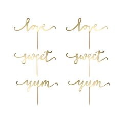 Koristetikut love sweet yum -Kulta