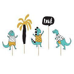 Hauskat dinosaurus koristetikut, 5 kpl.