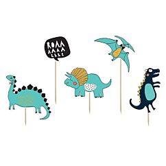 Tårtdekoration - Dinosaurier, 5-pack