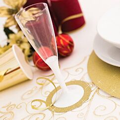 Lasinaluset, Kultaglitter-kartonkia, 6kpl