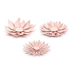  Pappersdekorationer - Rosa blommor, DIY, 3-pack 