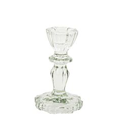 Ljusstake - Glas, Sage, 11cm