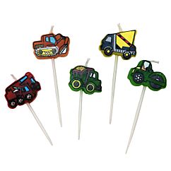 Autot kakkukynttilät, 4 kpl.