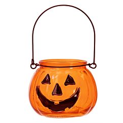 Glaslykta - Halloween pumpa