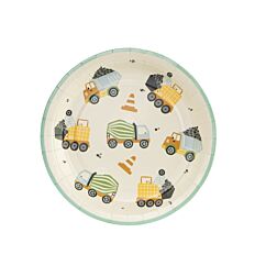 Papptallrikar - Arbetsmaskiner, 18cm, 6-pack