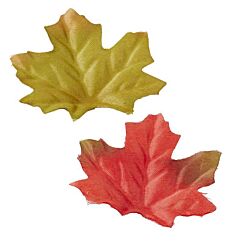 Konstgjorda löv - Röd/grön, 5cm, 20-pack