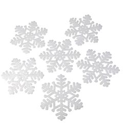 Valkoiset Glitter Lumihiutaleet, 20cm, 6kpl