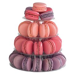 Macarons-torniteline - 4 tasoinen + suojakotelo