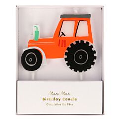 Meri Merin traktori kakkukynttilä.
