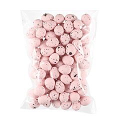 Miniägg för pyssel, 1,5 cm - Rosa, 100-pack