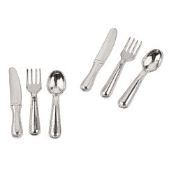 Miniatyr - Silver bestick, 2 cm, 12st