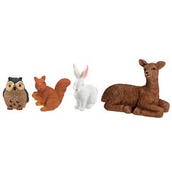 Miniatyr - Skogens djur, 4-pack