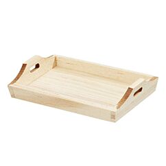 Miniatyr - Serveringsbricka i trä, 5cm