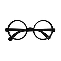Mustat silmälasikehykset valmistettu kovasta muovista. Pukeudu esimerkikis Harry Potteriksi.