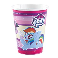 Suloiset My Little Pony pahvimukit.