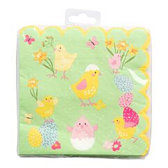 Servetter - Påskkycklingar, 16-pack