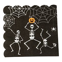 Halloween Servetter - Skelett, 16-pack