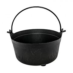 Iso noidan musta kattila.