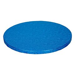 Sininen paksu kakkualusta kimalluksella.