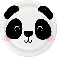 Pahvilautaset, Pandan kasvot, 22cm, 8kpl