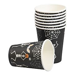 Halloween Pappmuggar - Skelett, 8-pack