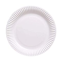 Engångstallrik, vit BIO, 23 cm, 45-pack