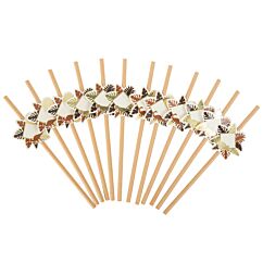 Papperssugrör med dinosauriedekorationer. 12 st.