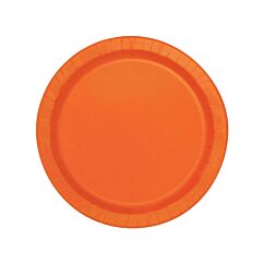 Papptallrikar - Orange, 17cm, 8-pack