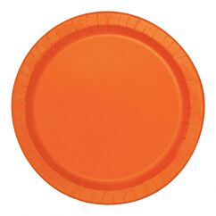 Papptallrikar - Orange, 22 cm, 8-pack