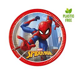 Pahvilautaset - Spiderman, 20cm, 8kpl