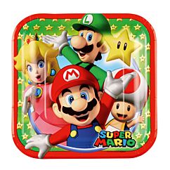 Papptallrikar - Super Mario, 18cm, 8-pack