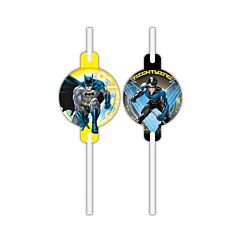 Papperssugrör - Batman, 4-pack