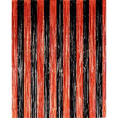 Draperi - Svart/Orange, 100x240 cm