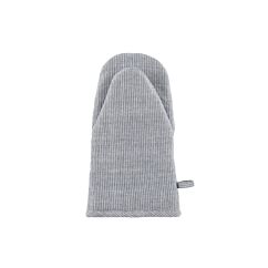 Ugnshandske - Bomull, Grårandig, 30cm
