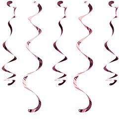 Roikkuvat ruusukultaiset kierrekoristeet, 10 kpl.